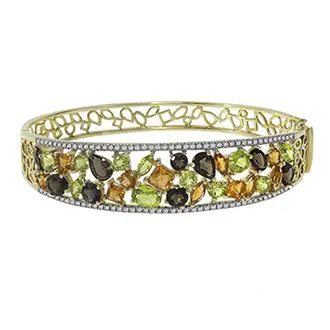 Золотой браслет с камнями