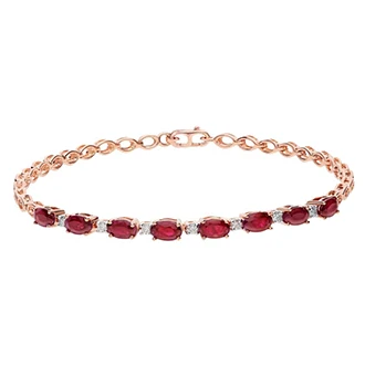 Браслет с рубинами
