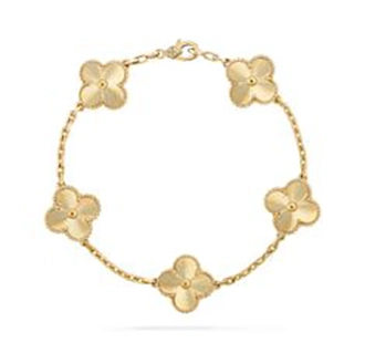 Золотой браслет клевер