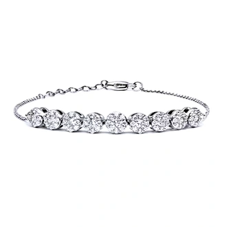 Браслет из белого золота с бриллиантами