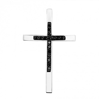 Крест с черными бриллиантами