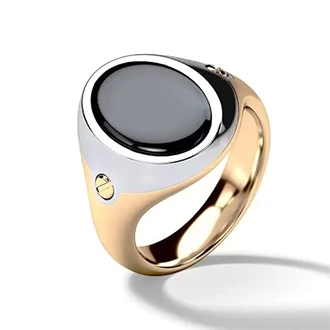 Мужской перстень с агатом