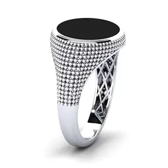 Мужской перстень с ониксом