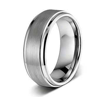 Мужское кольцо из белого золота