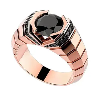 Перстень с черными бриллиантами