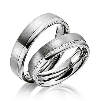 Обручальные кольца из белого золота