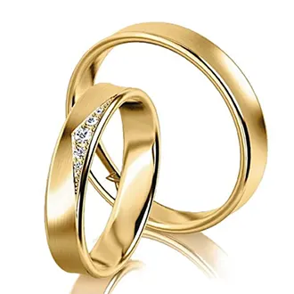 Обручальные кольца из желтого золота