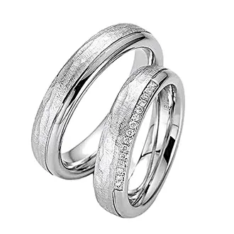 Обручальные кольца из белого золота