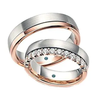Обручальные кольца комбинированные