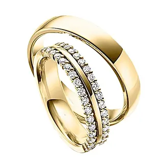 Обручальные кольца с дорожкой