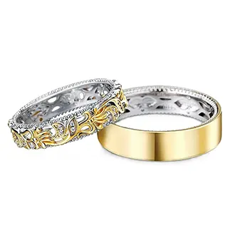 Обручальные кольца парные золото