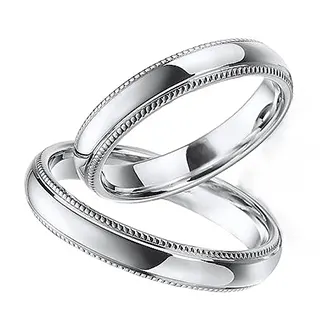 Обручальные кольца из белого золота