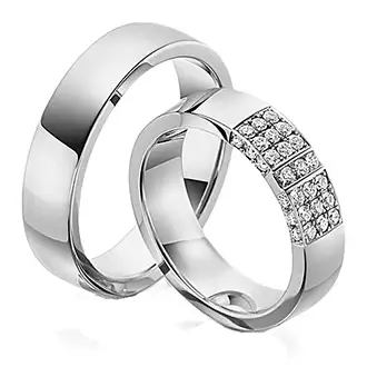 Обручальные кольца из белого золота