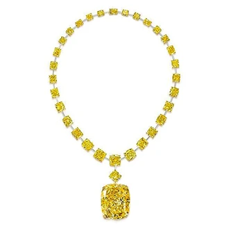 Колье с желтыми бриллиантами