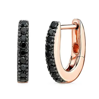 Серьги с черными бриллиантами