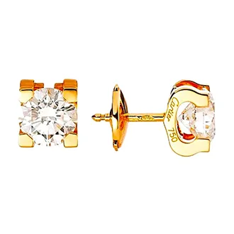 Серьги пусеты с бриллиантами