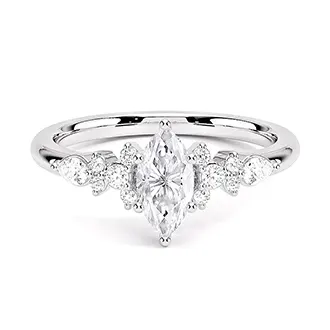 Помолвочное кольцо с муассанитом