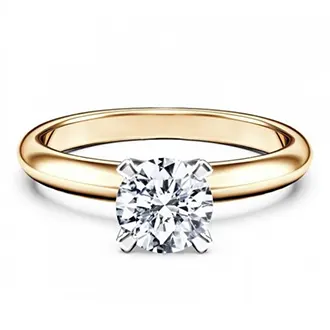 Помолвочное кольцо из желтого золота с бриллиантом