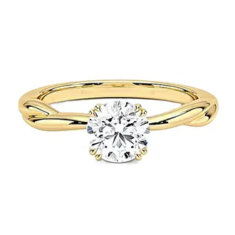 Кольцо из желтого золота с бриллиантом