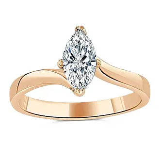 Кольцо с бриллиантом маркиз
