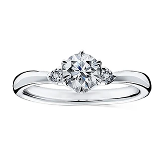 Помолвочное кольцо белое золото с бриллиантом