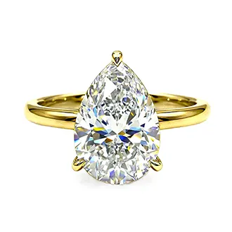 Кольцо с бриллиантом "груша"